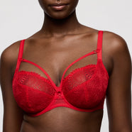 Sophora True Red Balcony Bra Tulip Seam