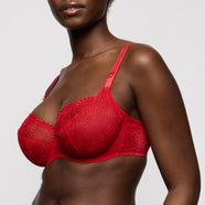 Sophora True Red Balcony Bra Tulip Seam