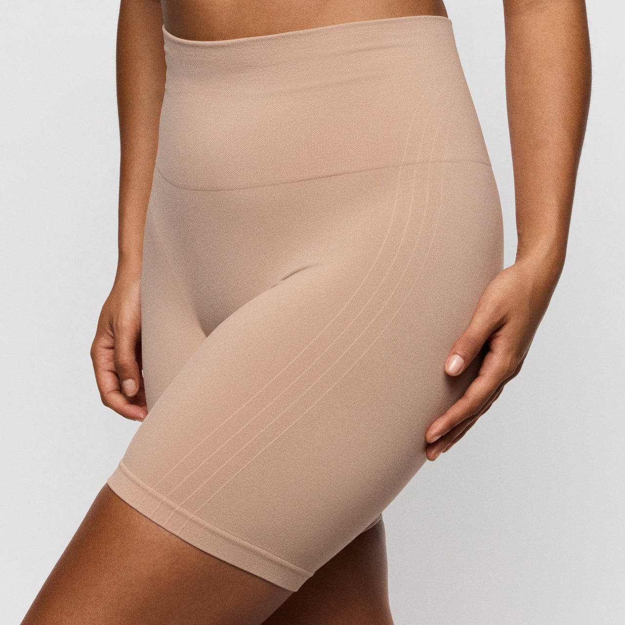 Nudda Caffé Latte Shapewear High Briefs W. Legs