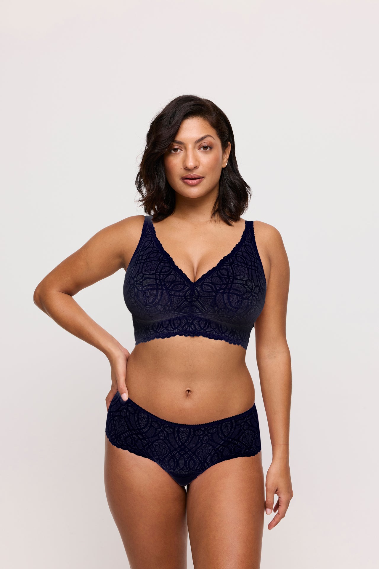 Salerno Midnight Blue Luxury Thong