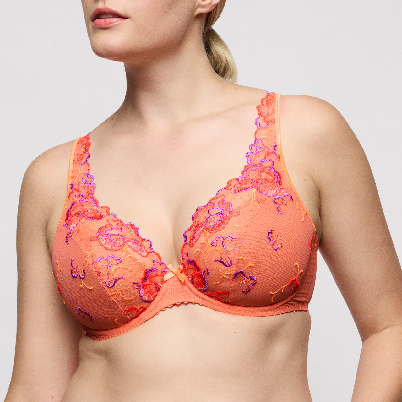 Devdaha Sunset Blush Half Padded Plunge Bra