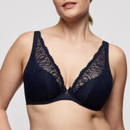 Salerno Midnight Blue Half Padded Plunge Bra