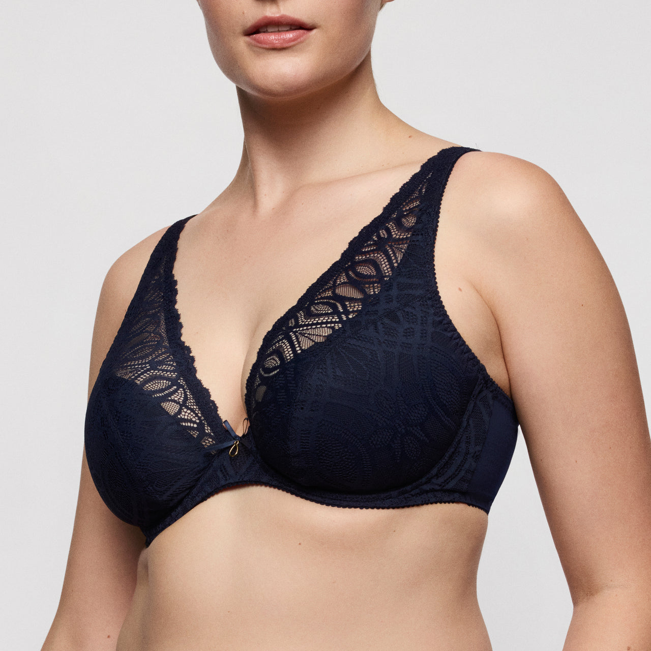Salerno Midnight Blue Half Padded Plunge Bra