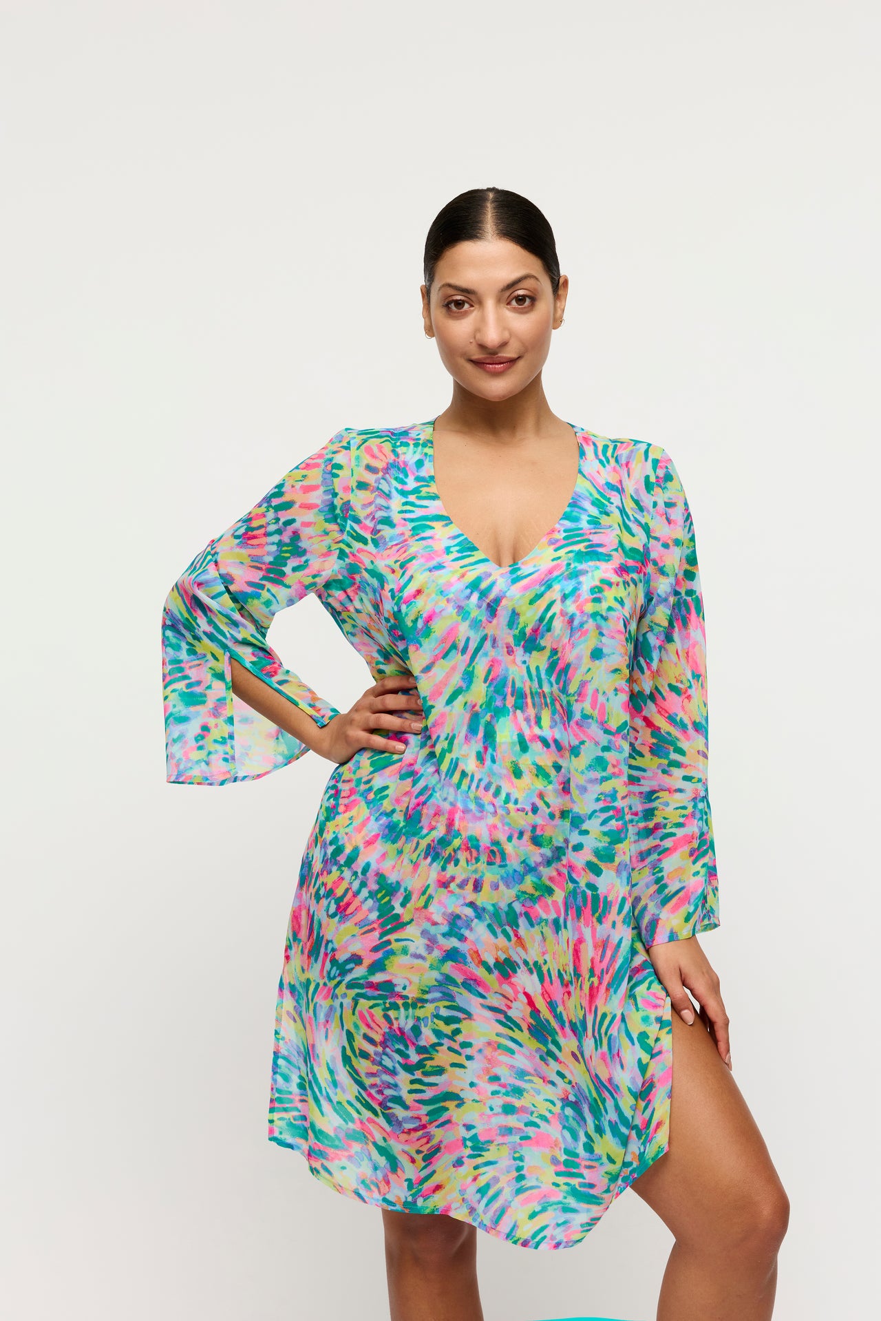Douala Impressionist Summer Swimwear Kaftan