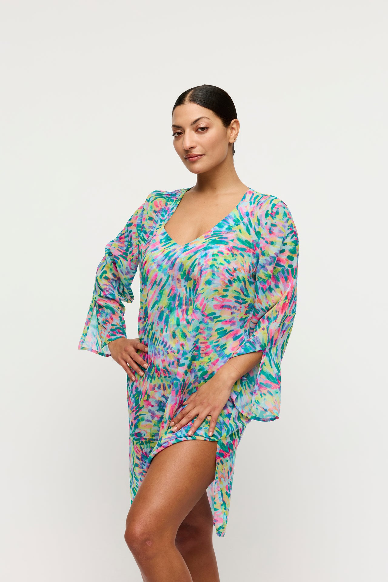 Douala Impressionist Summer Swimwear Kaftan