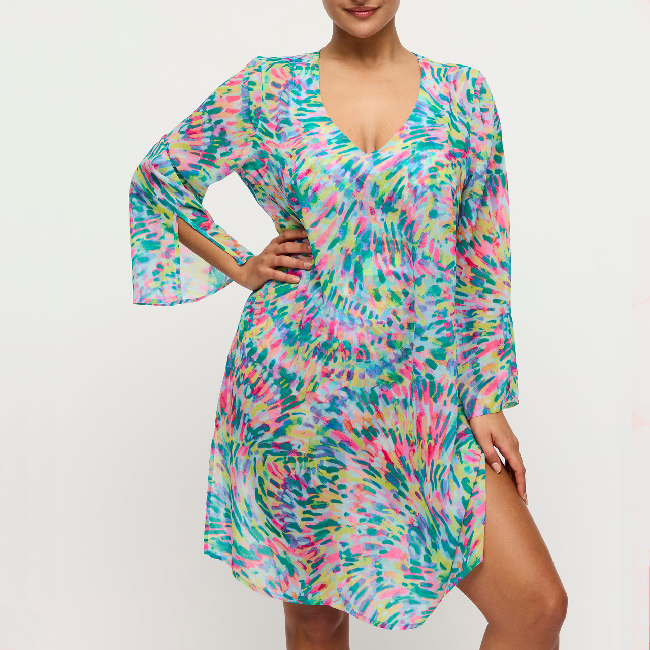 Douala Impressionist Summer Swimwear Kaftan