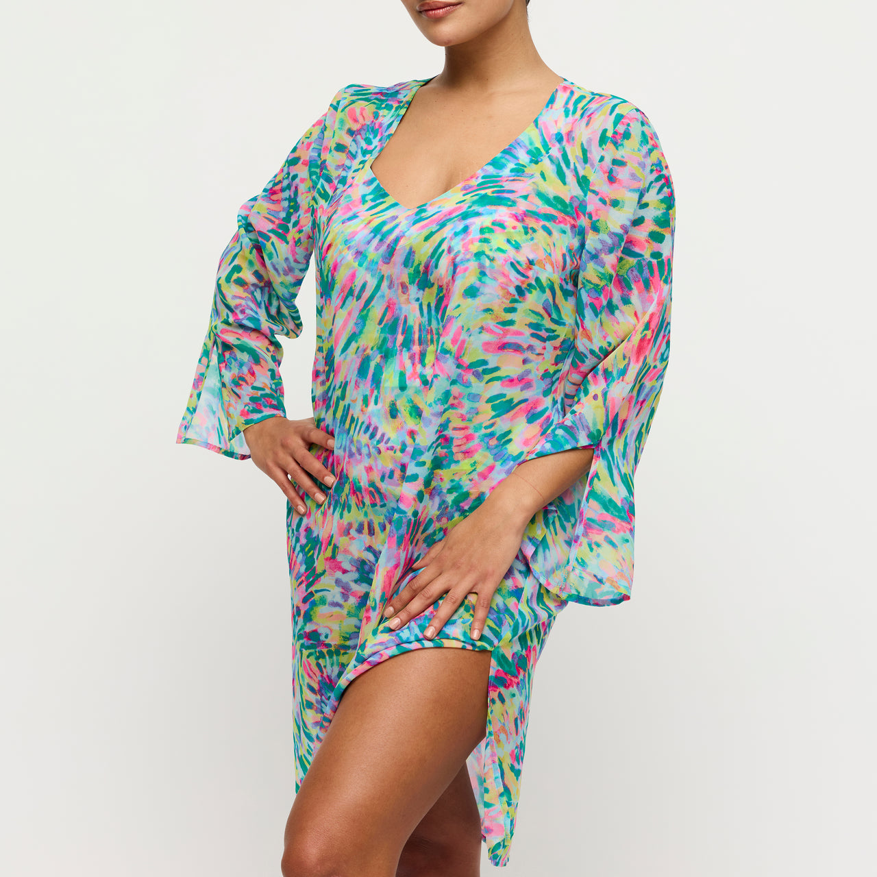 Douala Impressionist Summer Swimwear Kaftan