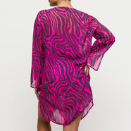 Malabo Hot Pink Zebra Swimwear Kaftan