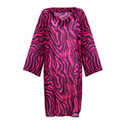 Malabo Hot Pink Zebra Swimwear Kaftan