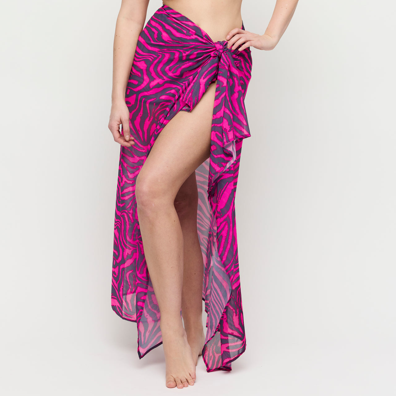 Malabo Hot Pink Zebra Swimwear Pareo