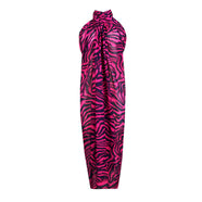 Malabo Hot Pink Zebra Swimwear Pareo