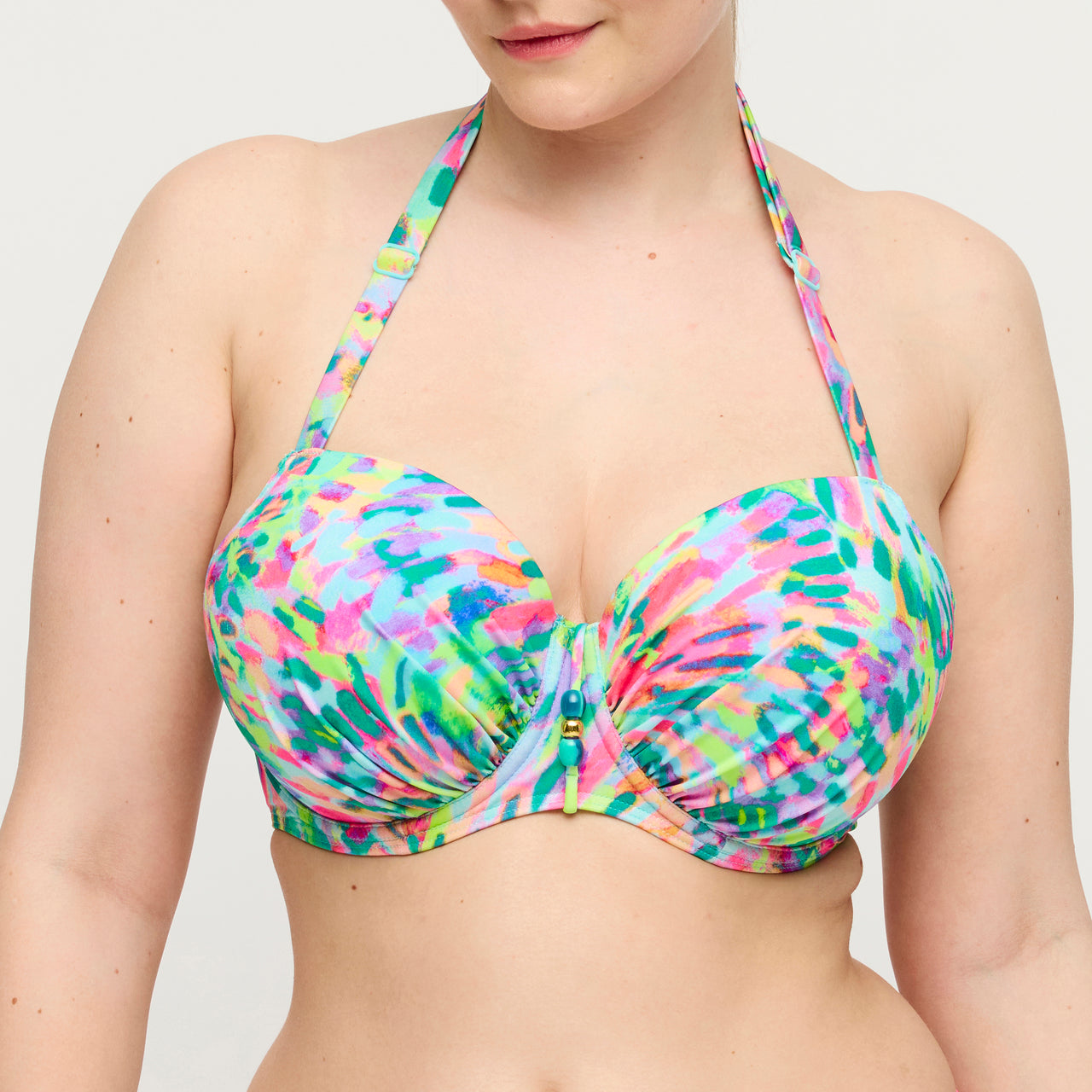 Douala Impressionist Summer Padded Balcony Bikini Top