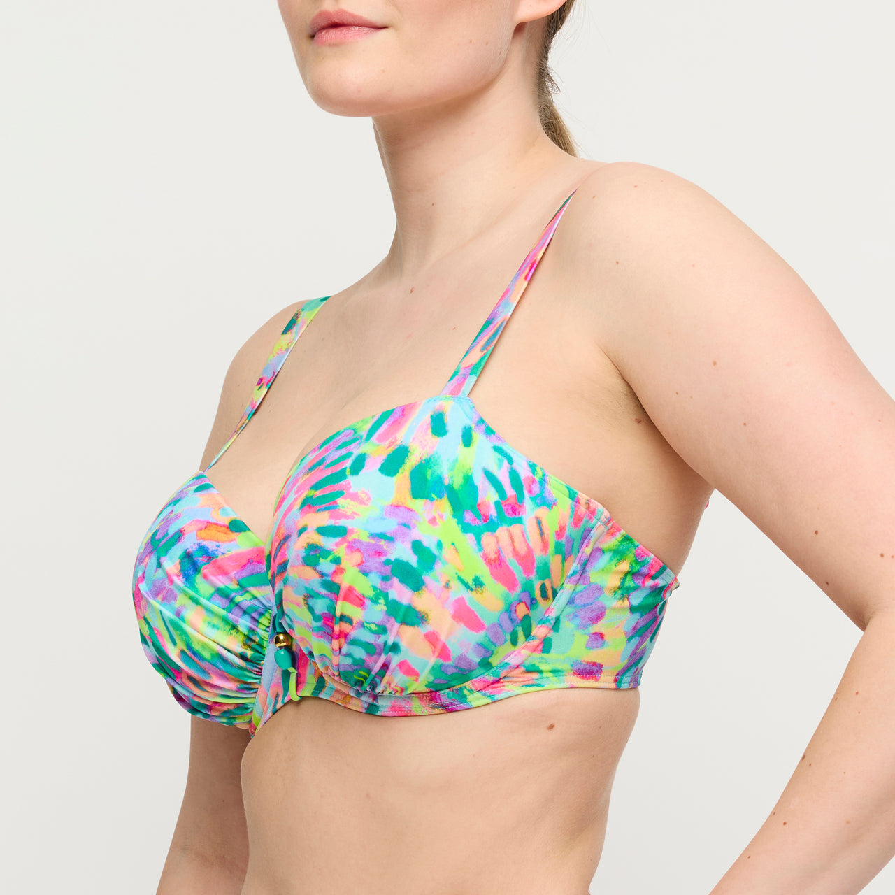 Douala Impressionist Summer Padded Balcony Bikini Top