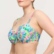 Douala Impressionist Summer Padded Balcony Bikini Top