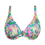 Douala Impressionist Summer Half Padded Plunge Bikini Top