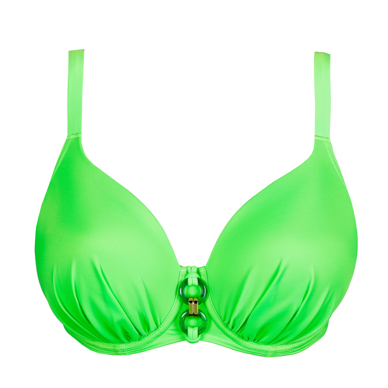 Pilon Neon Lime Padded Heartshape Bikini Top
