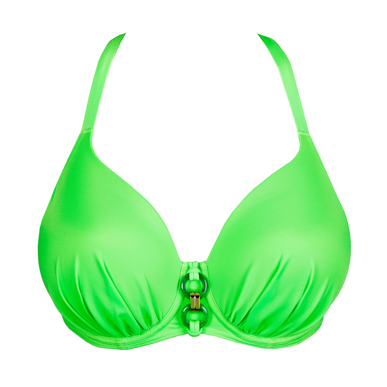 Pilon Neon Lime Padded Heartshape Bikini Top
