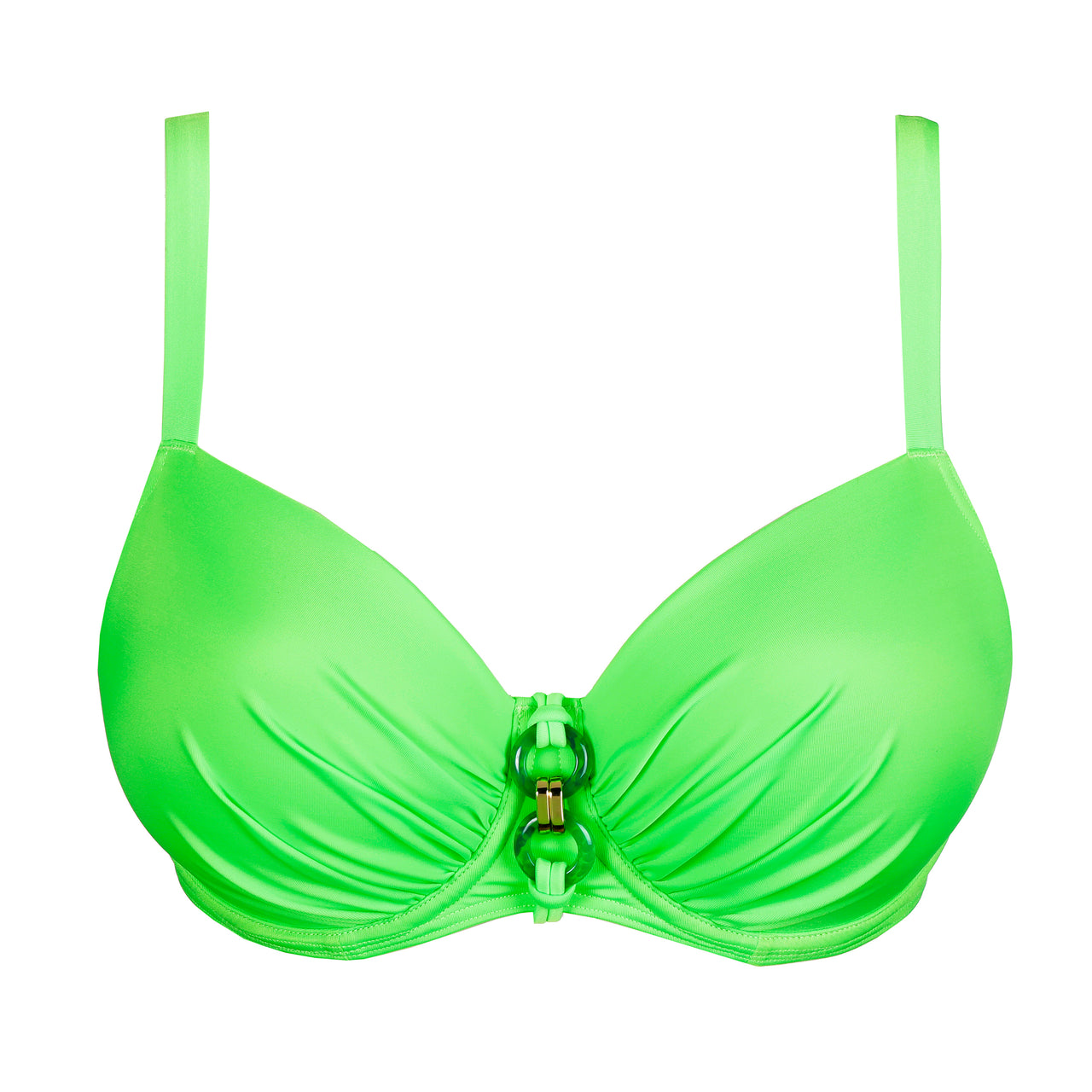 Pilon Neon Lime Padded Balcony Bikini Top