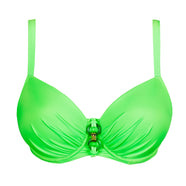 Pilon Neon Lime Padded Balcony Bikini Top