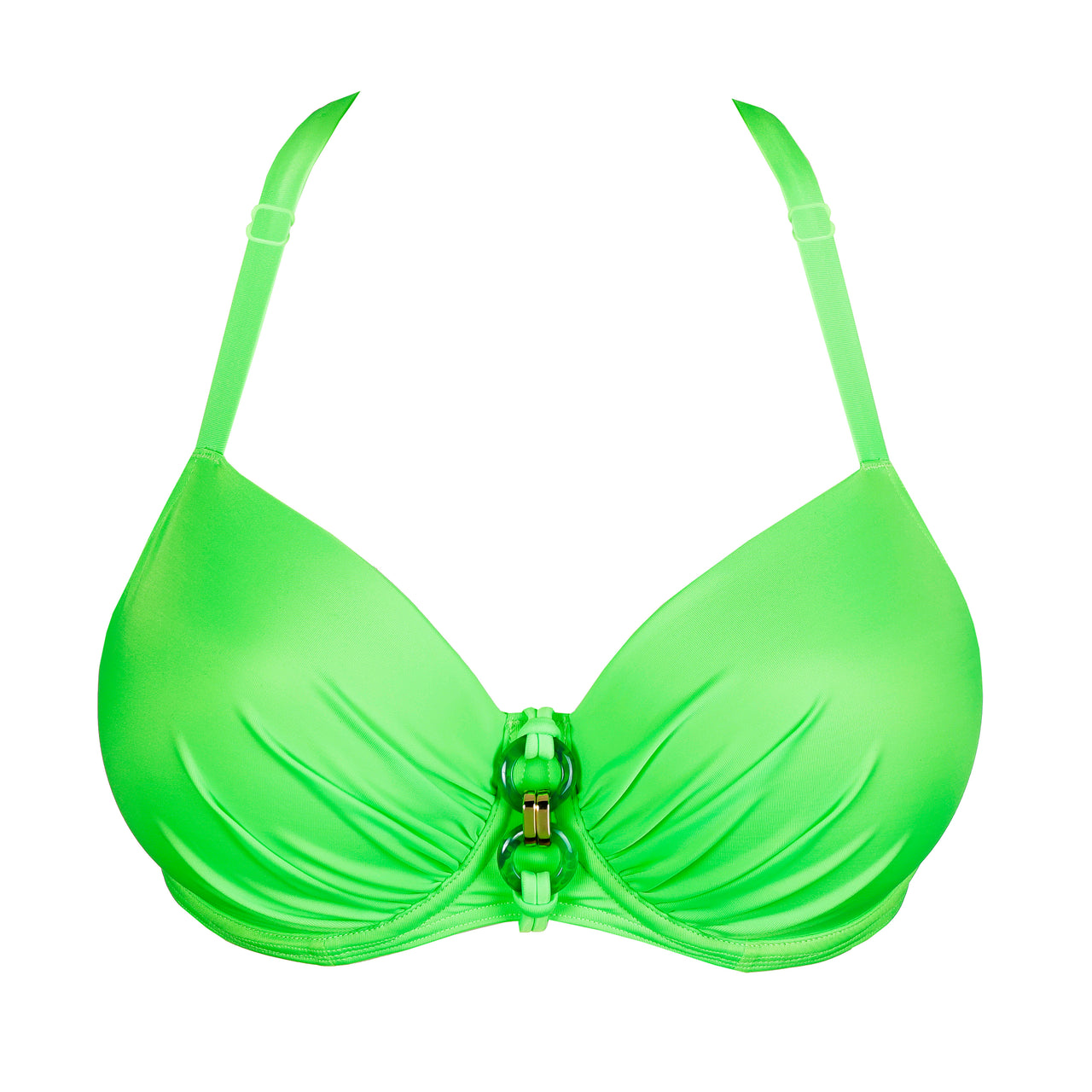 Pilon Neon Lime Padded Balcony Bikini Top