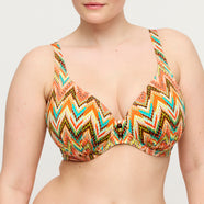 Tubou Ikat Summer Half Padded Plunge Bikini Top