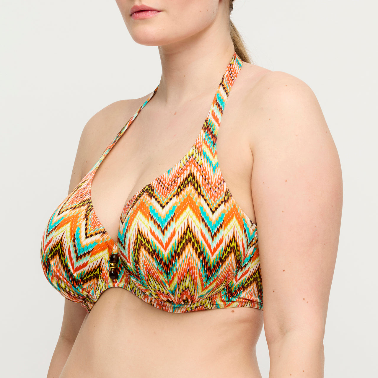 Tubou Ikat Summer Half Padded Plunge Bikini Top