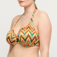 Tubou Ikat Summer Half Padded Plunge Bikini Top