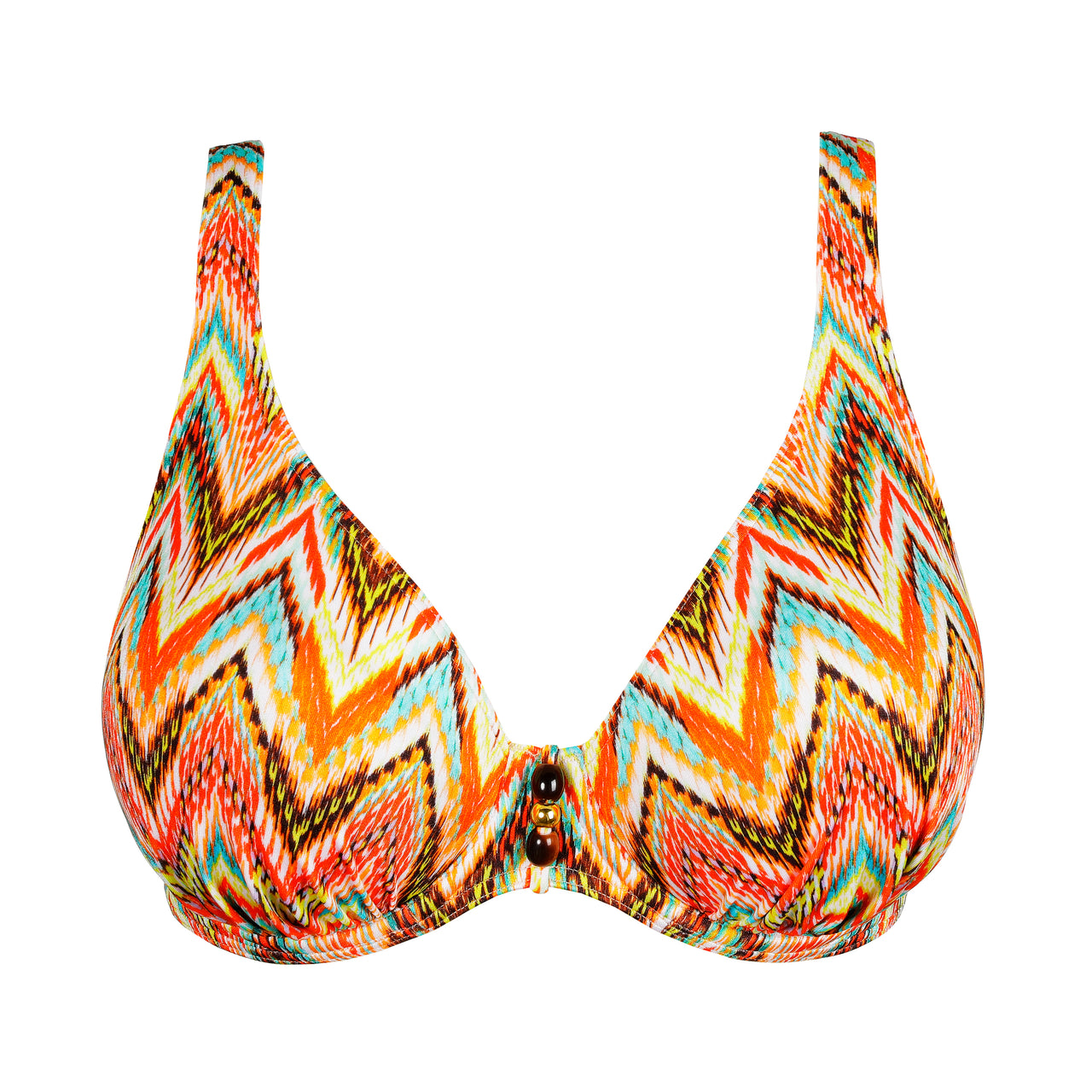 Tubou Ikat Summer Half Padded Plunge Bikini Top