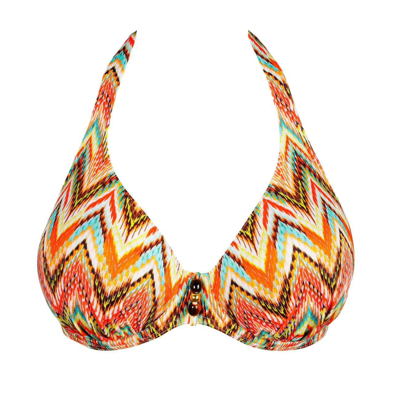 Tubou Ikat Summer Half Padded Plunge Bikini Top