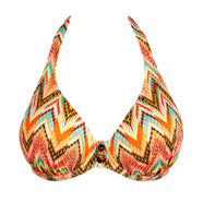 Tubou Ikat Summer Half Padded Plunge Bikini Top