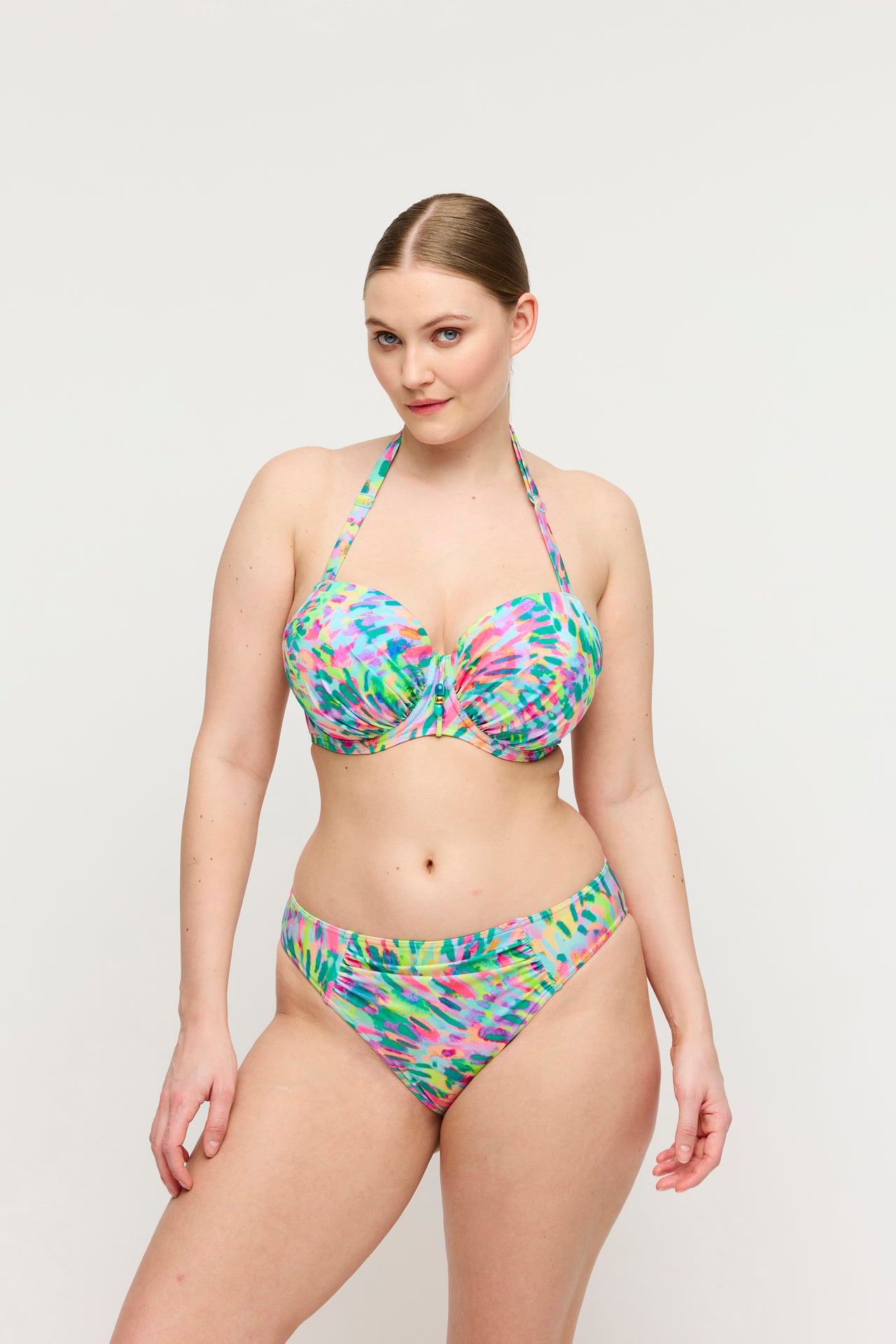 Douala Impressionist Summer Padded Balcony Bikini Top