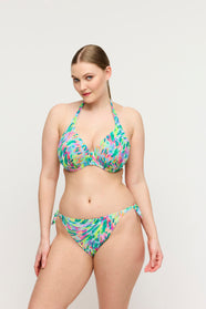 Douala Impressionist Summer Half Padded Plunge Bikini Top