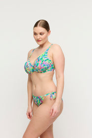 Douala Impressionist Summer Half Padded Plunge Bikini Top