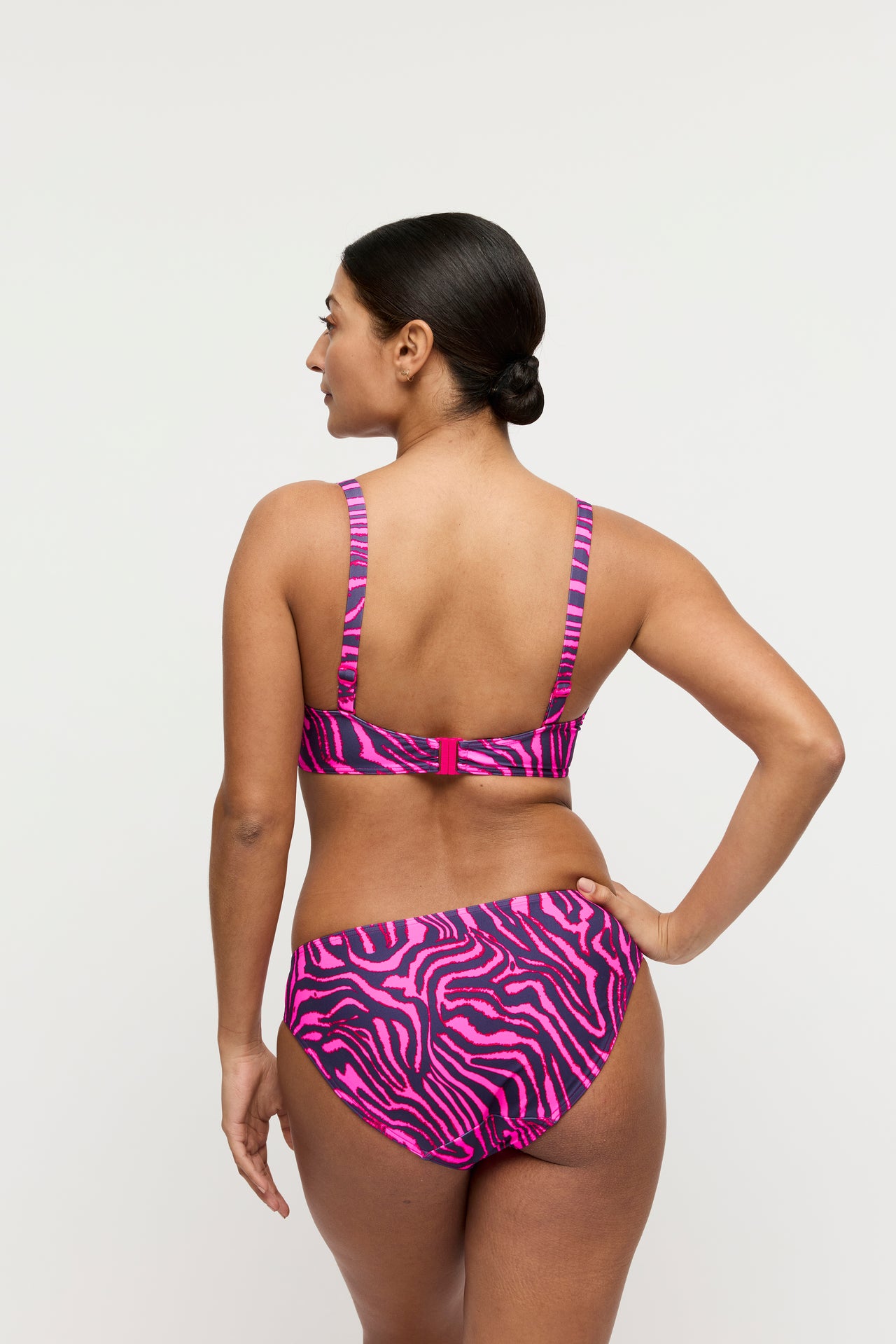 Malabo Hot Pink Zebra Padded Balcony Bikini Top