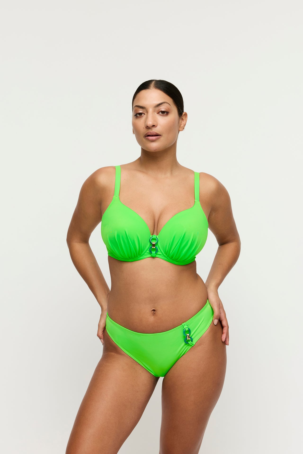 Pilon Neon Lime Padded Heartshape Bikini Top