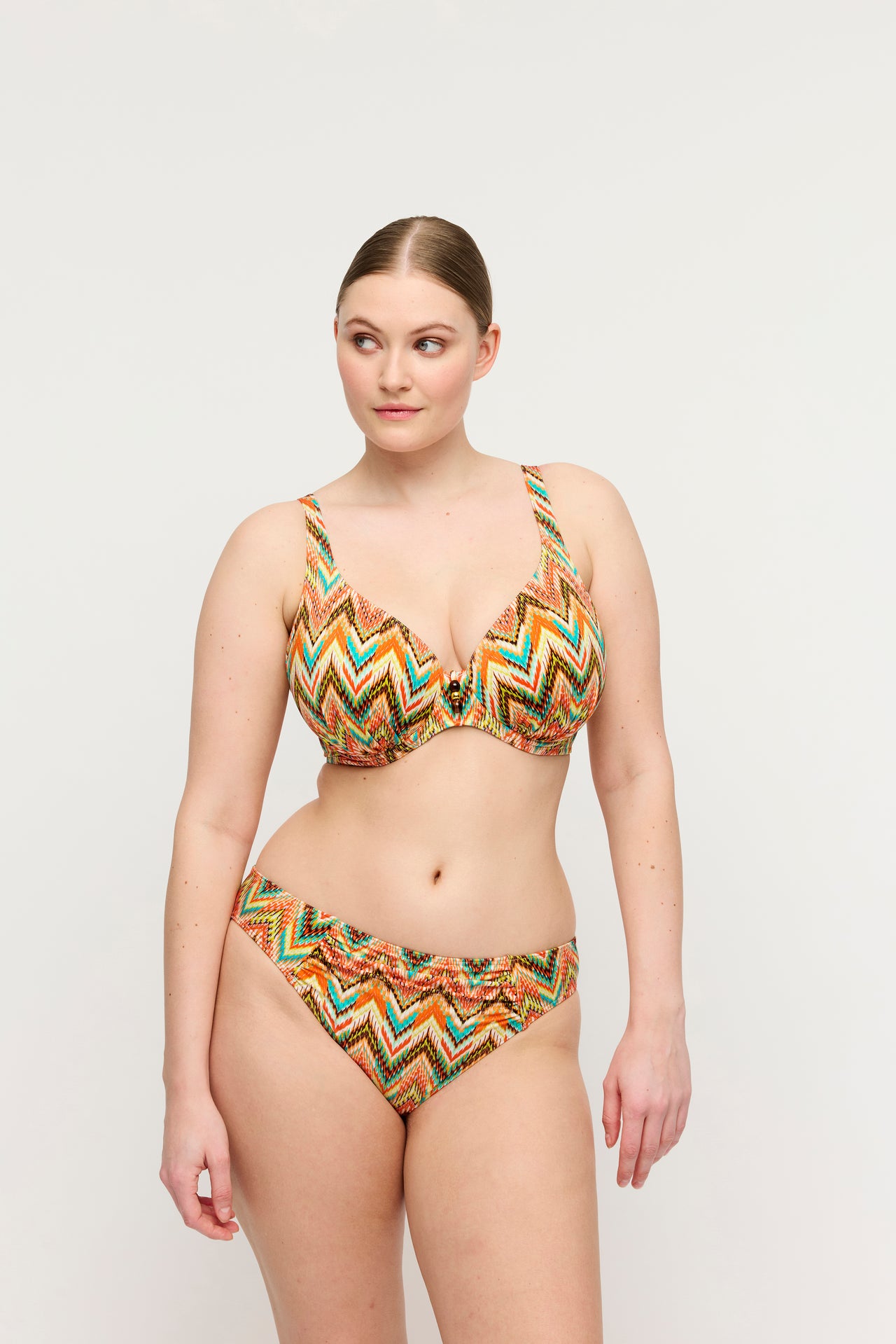 Tubou Ikat Summer Half Padded Plunge Bikini Top