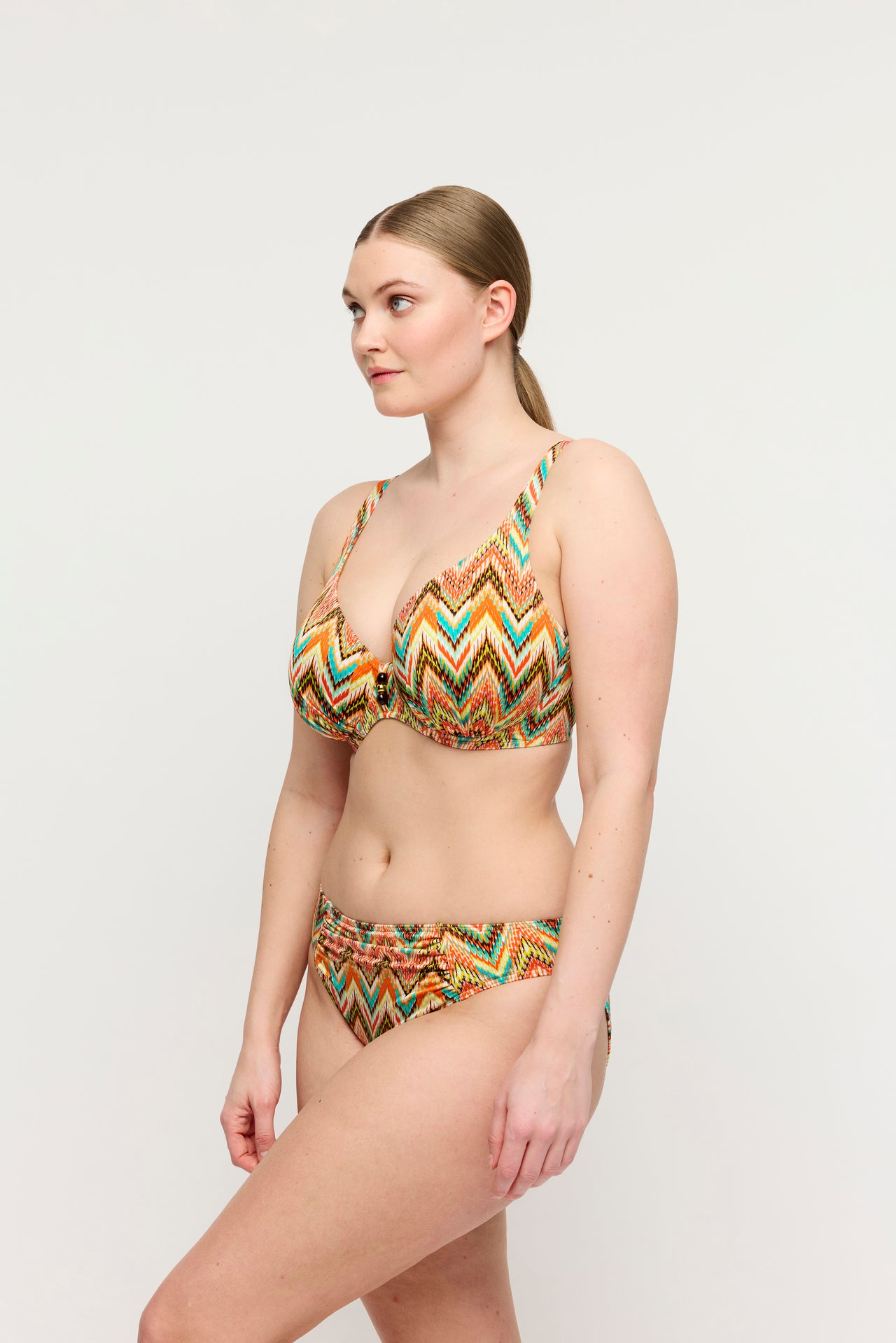 Tubou Ikat Summer Half Padded Plunge Bikini Top
