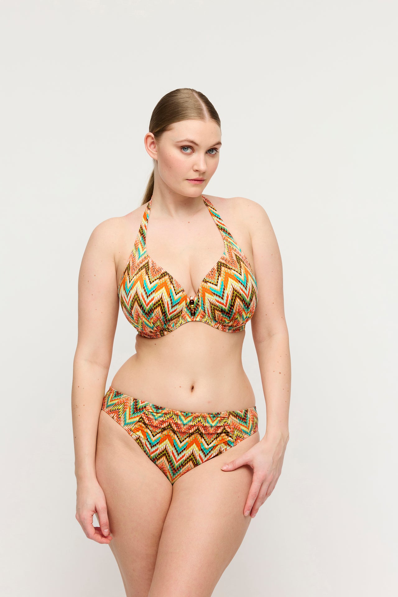 Tubou Ikat Summer Half Padded Plunge Bikini Top