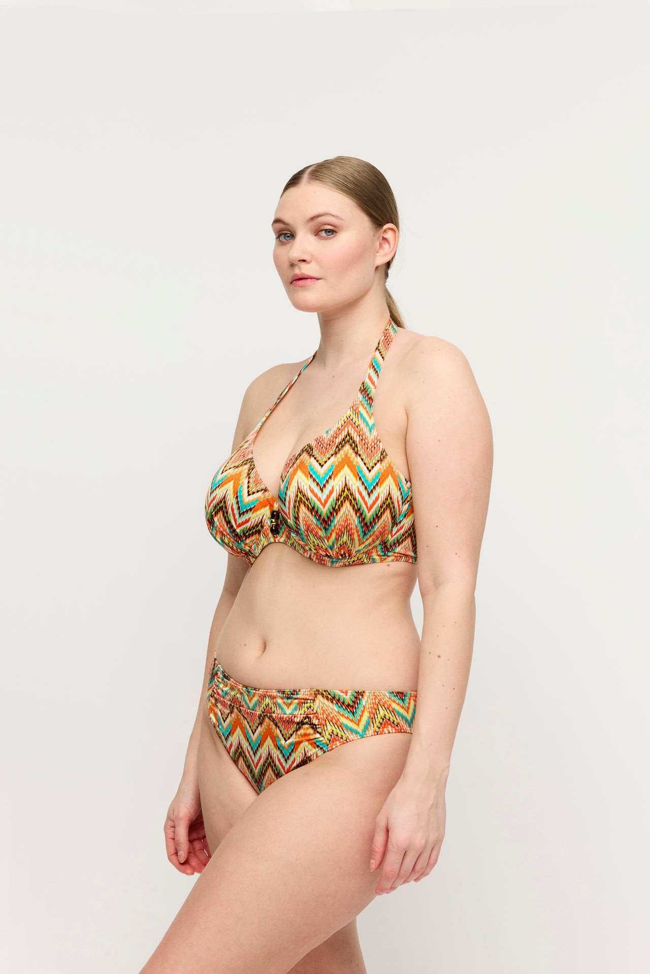Tubou Ikat Summer Half Padded Plunge Bikini Top