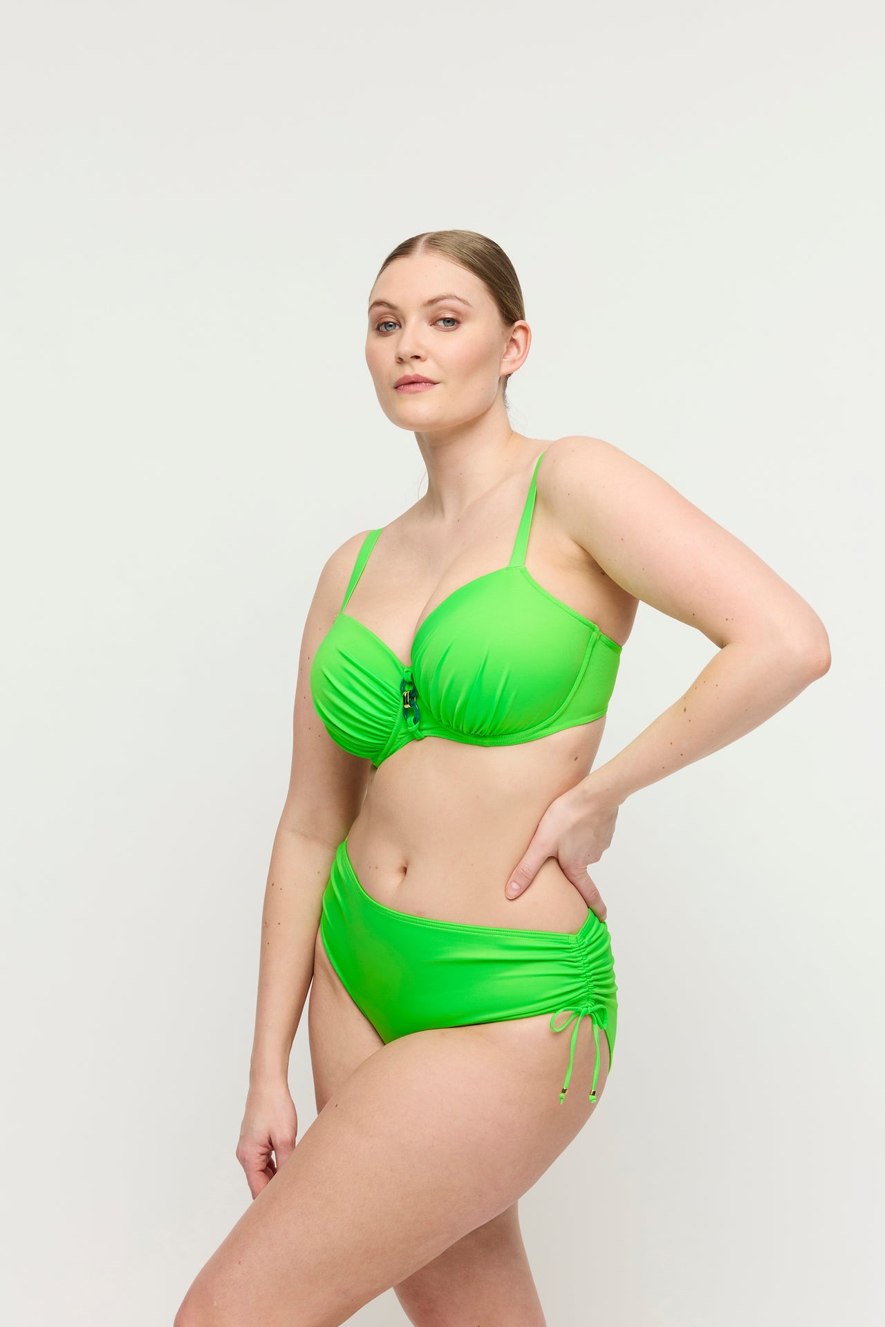Pilon Neon Lime Padded Balcony Bikini Top