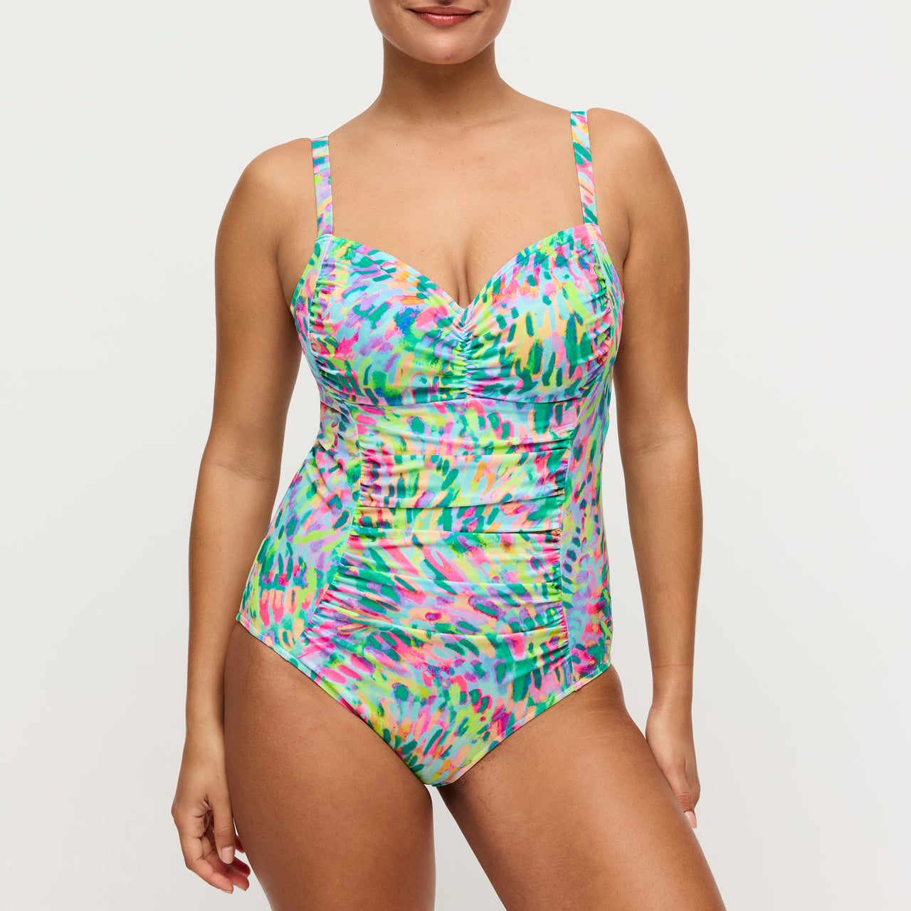Douala Impressionist Summer Full Cup Swimsuit Control