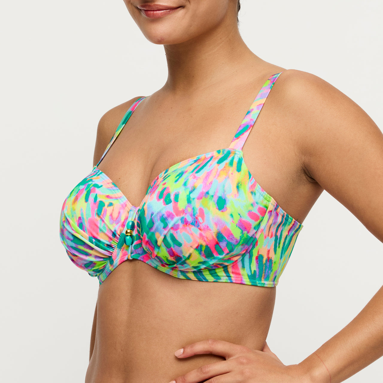Douala Impressionist Summer Full Cup Bikini Top