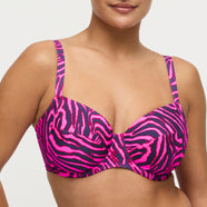 Malabo Hot Pink Zebra Full Cup Bikini Top