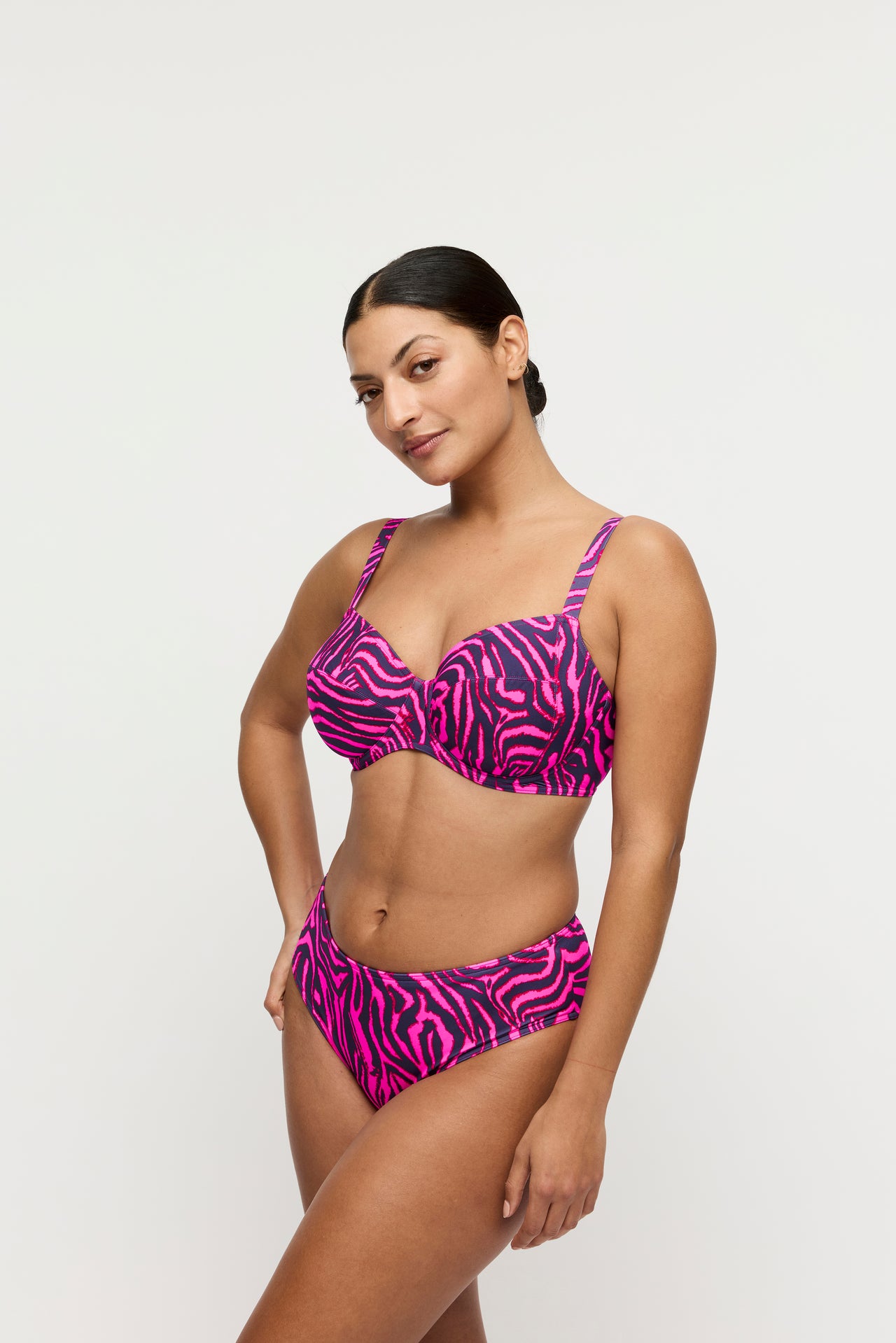 Malabo Hot Pink Zebra Bikini Full Briefs