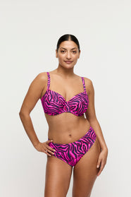 Malabo Hot Pink Zebra Bikini Full Briefs