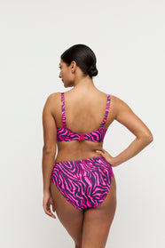 Malabo Hot Pink Zebra Full Cup Bikini Top