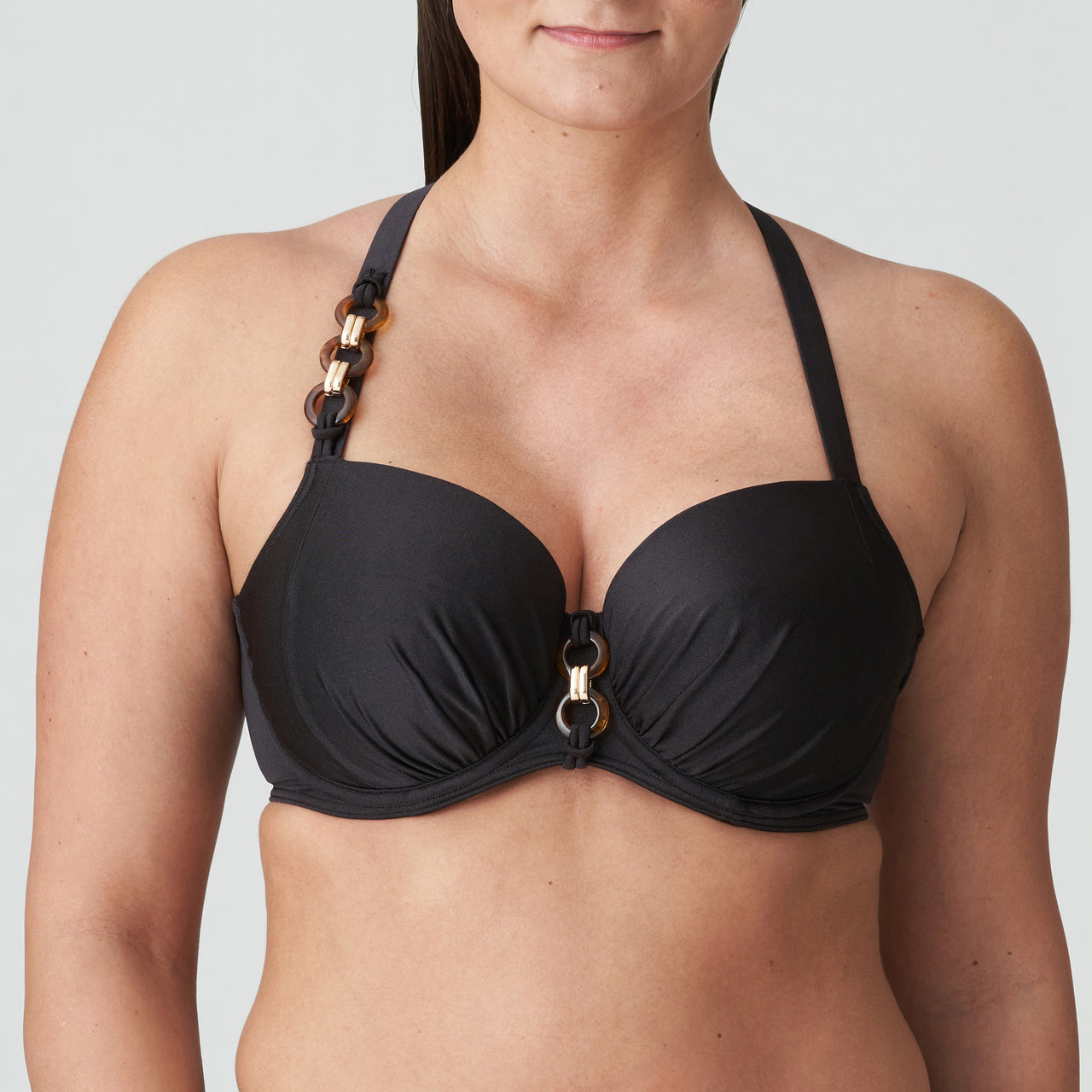 Barrani Roast Coffee Padded Balcony Bikini Top