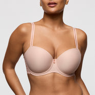 Twist Side Powder Rose Padded Balcony Bra