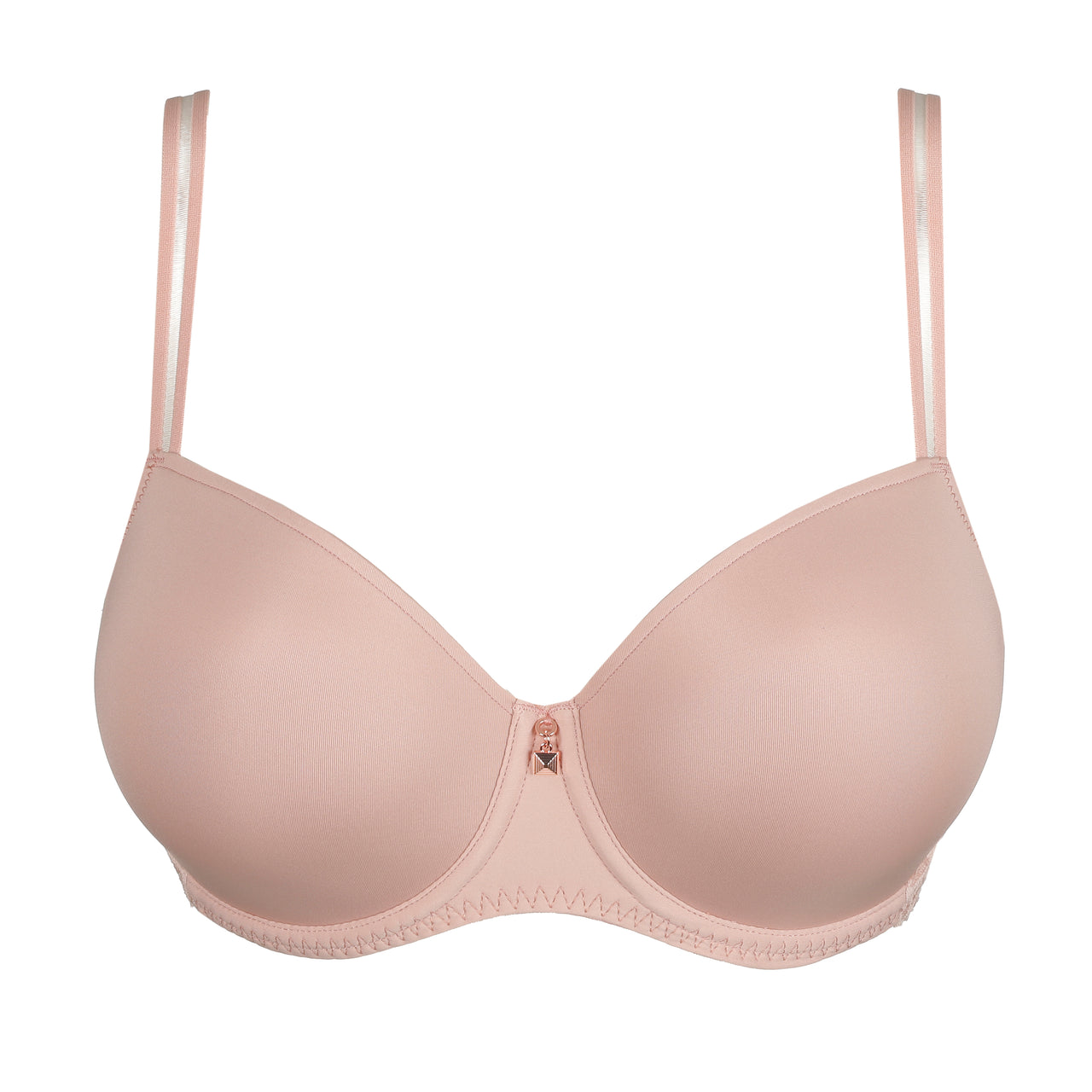 Twist Side Powder Rose Padded Balcony Bra