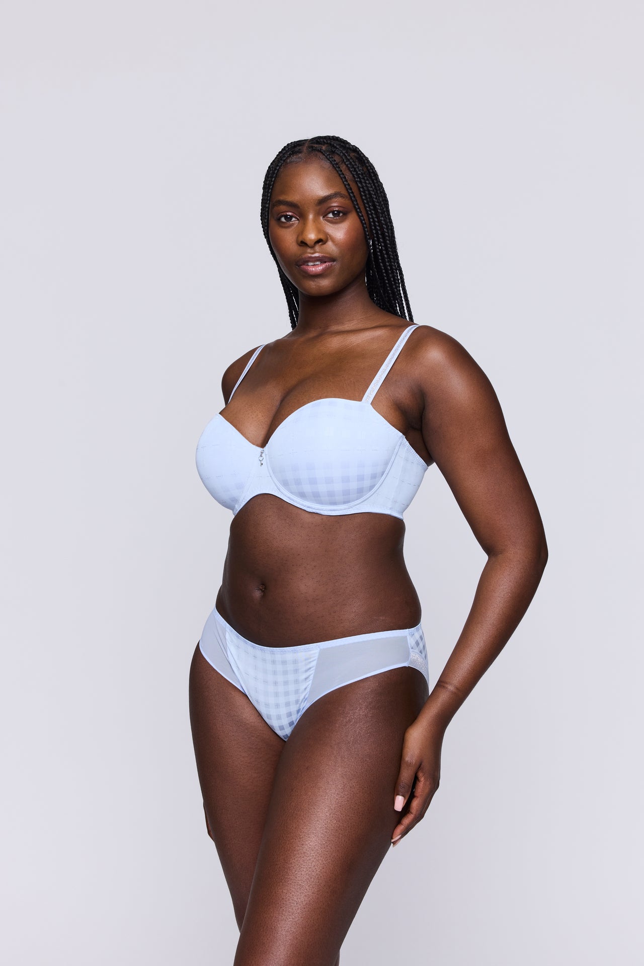 Chikone Heaven Blue Padded Balcony Bra